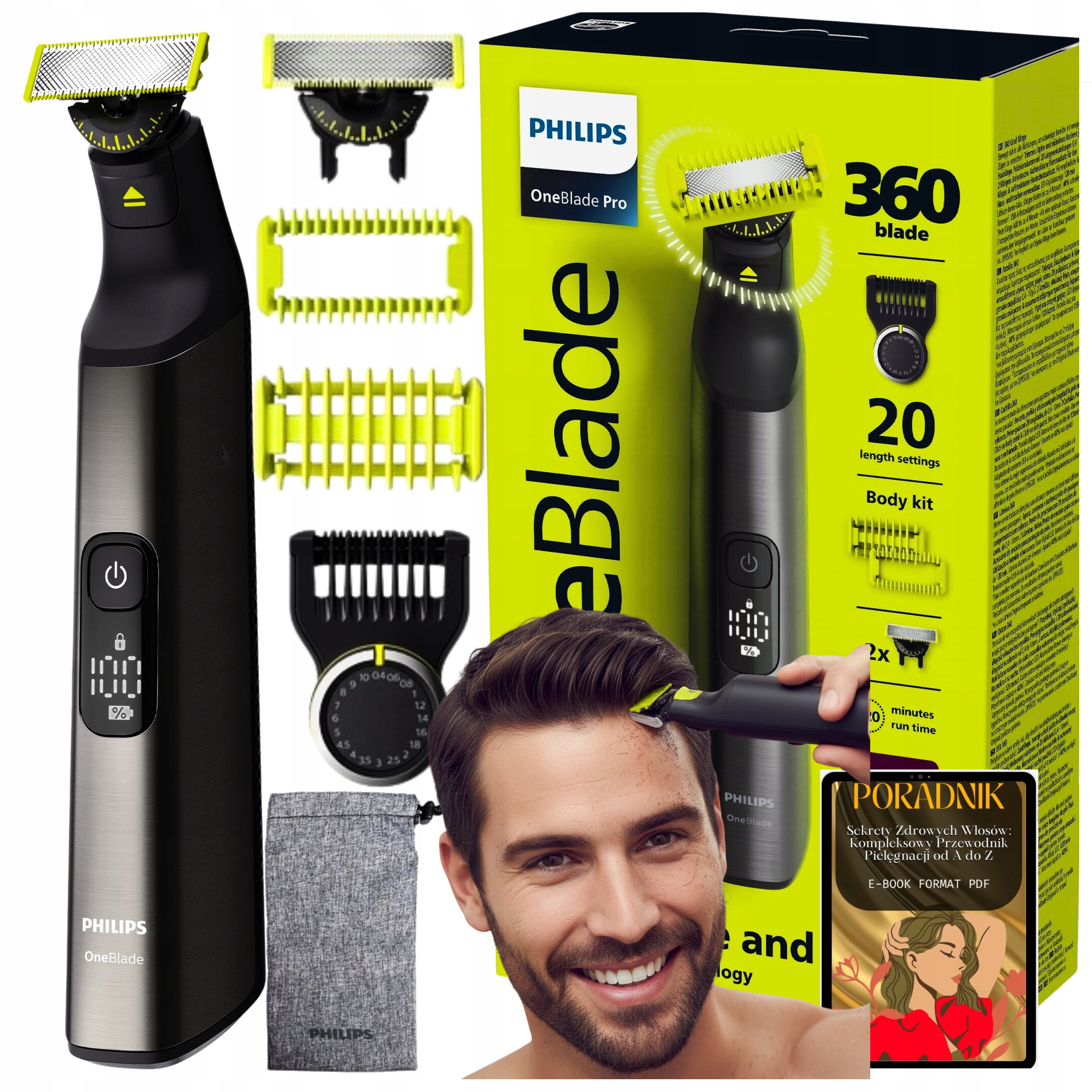 Bezprzewodowy Trymer Do Zarostu Brody Ciała Maszynka Do Golenia OneBlade