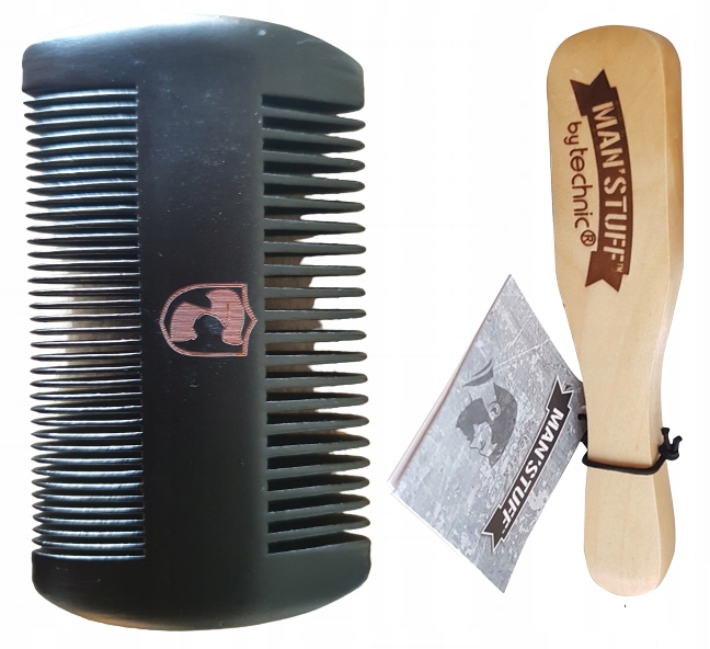 

Szczotka do Brody Drewniana Grzebień Dwustronny