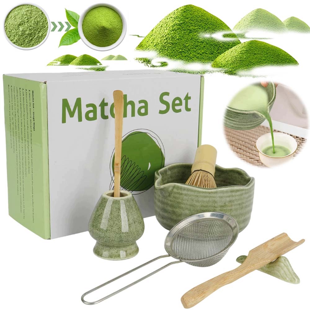 Prémiová Čajová Sada Matcha Pro Milovníky Matcha, 7DÍLNÁ Sada