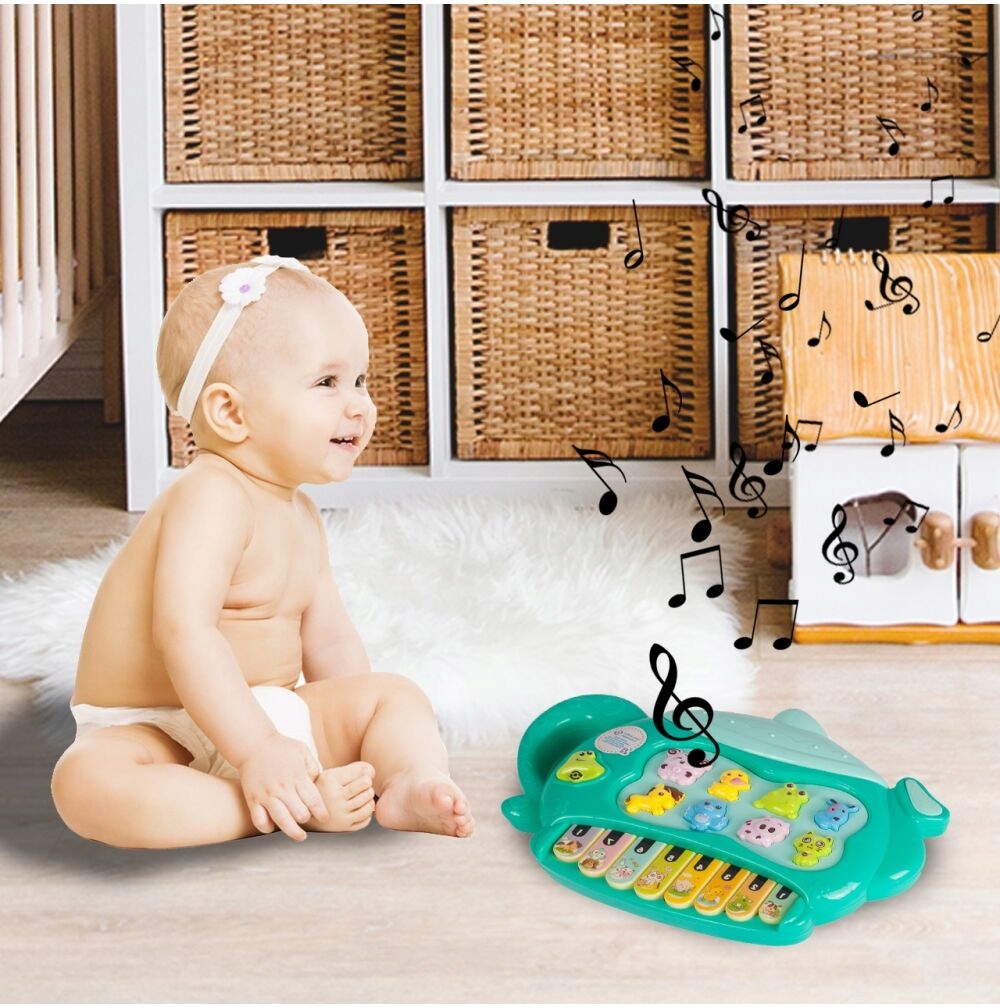 PIANINKO INTERAKTYWNE ORGANKI MUZYCZNE odgłosy zwierząt LED INSTRUMENT Marka Stator