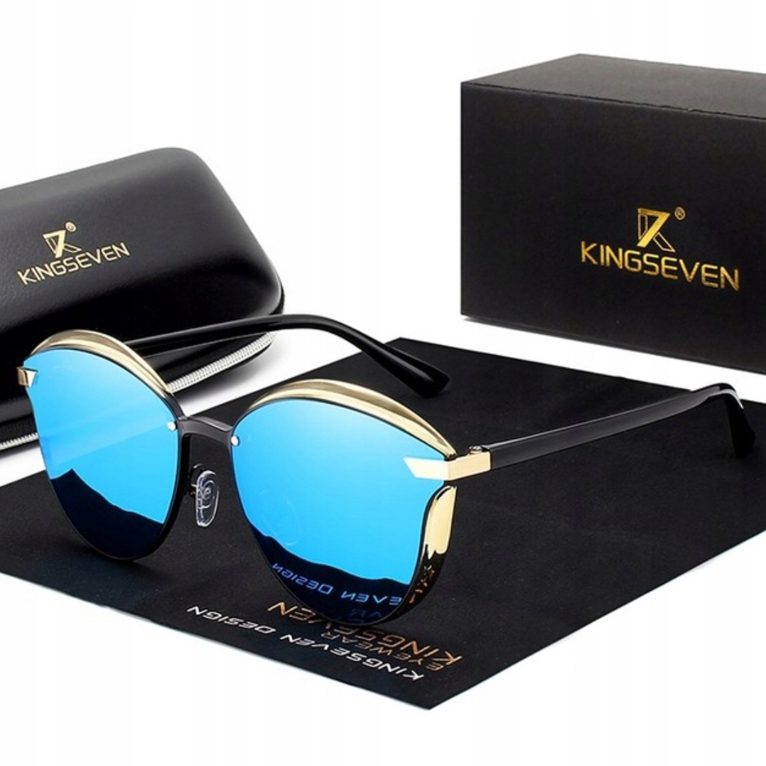 Okulary przeciwsłoneczne Kingseven kocie wielokolorowe UV-400 polaryzacja