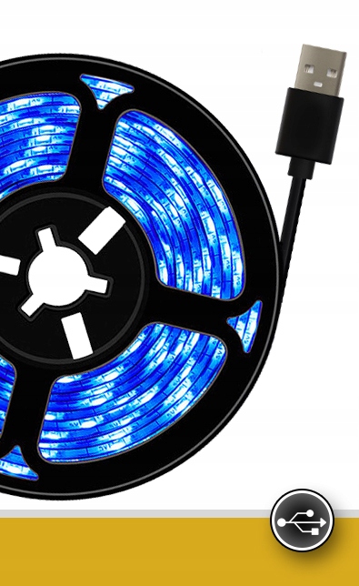 TAŚMA LED 1M USB PODŚWIETLENIE MEBLI TELEWIZORA TV Moc 1 W