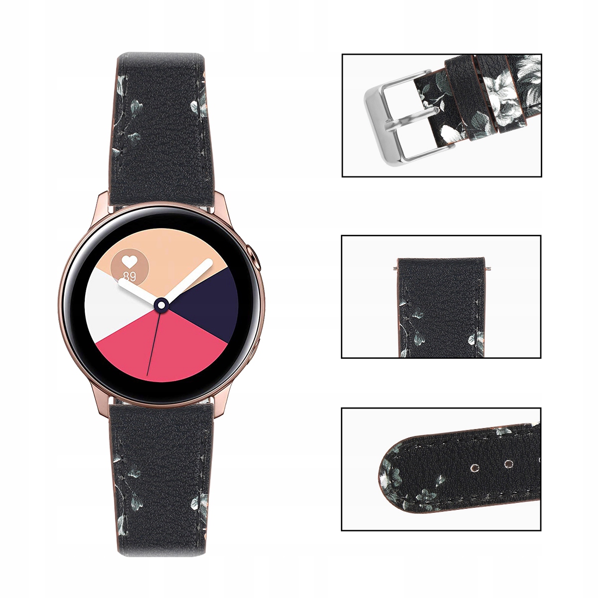 PASEK DO GALAXY WATCH 4 / 5 ACTIVE 2 PRO CLASSIC Kolor czarny