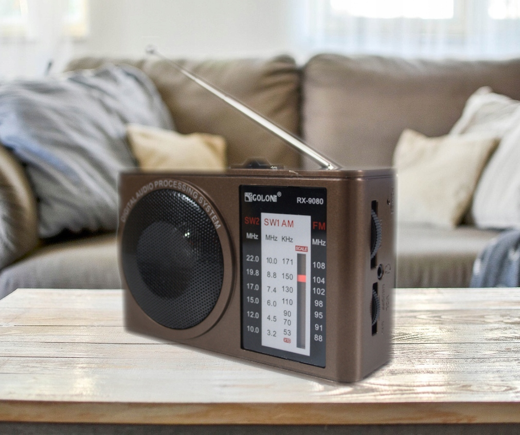 RADIO KUCHENNE BUDOWLANE AM FM SW NA BATERIE AA PRZENOŚNE MINI JACK ANTENA Radio AM FM SW