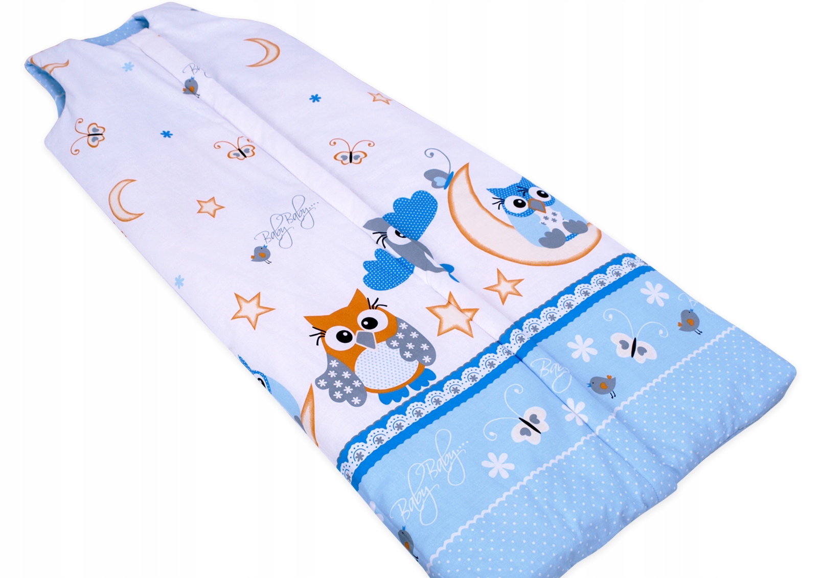 

Śpiworek Bobo 4-7 lat duży śpiwór Niebieskie Sowy