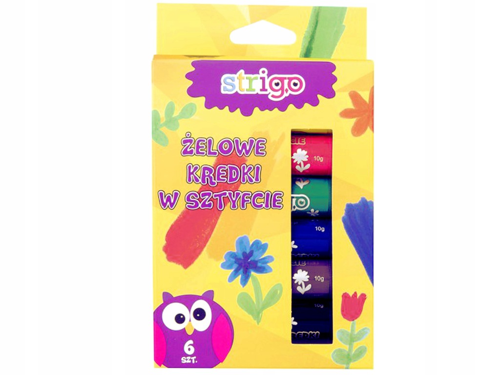 

kredki żelowe Strigo 6 Neonowe