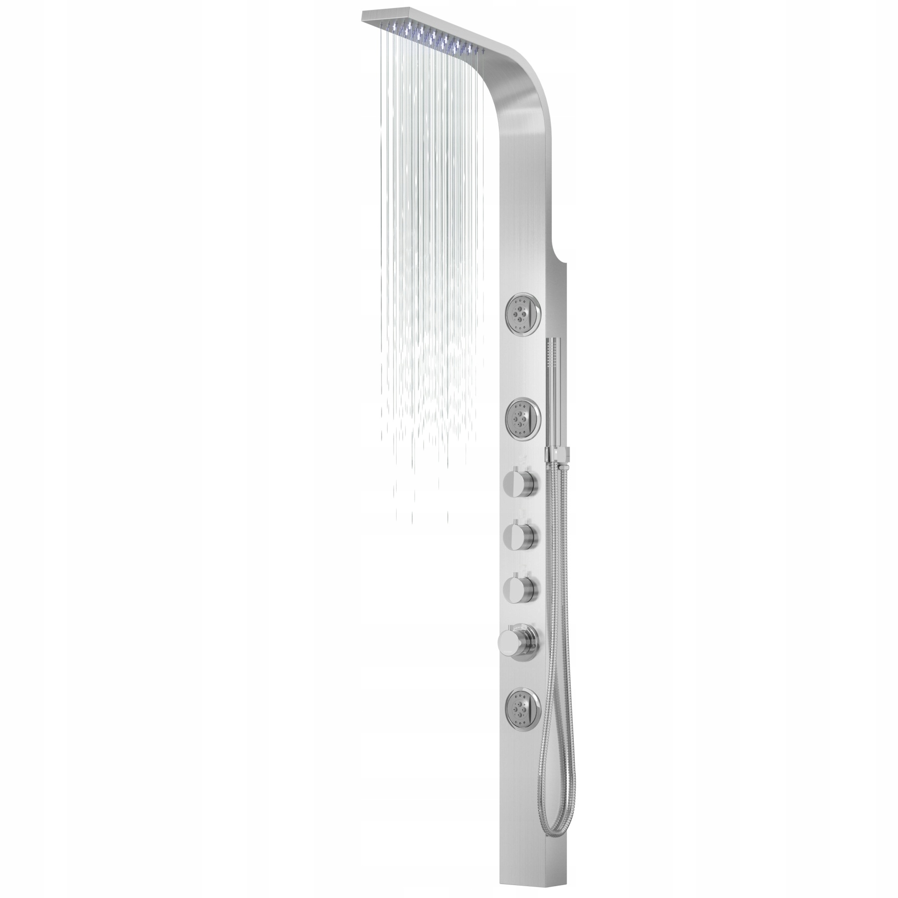 Sprchový panel Corsan Snake stříbrný S002 Směšovač Led