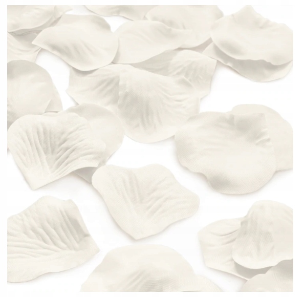 Konfetti płatki róż na walentynki 100 szt ecru