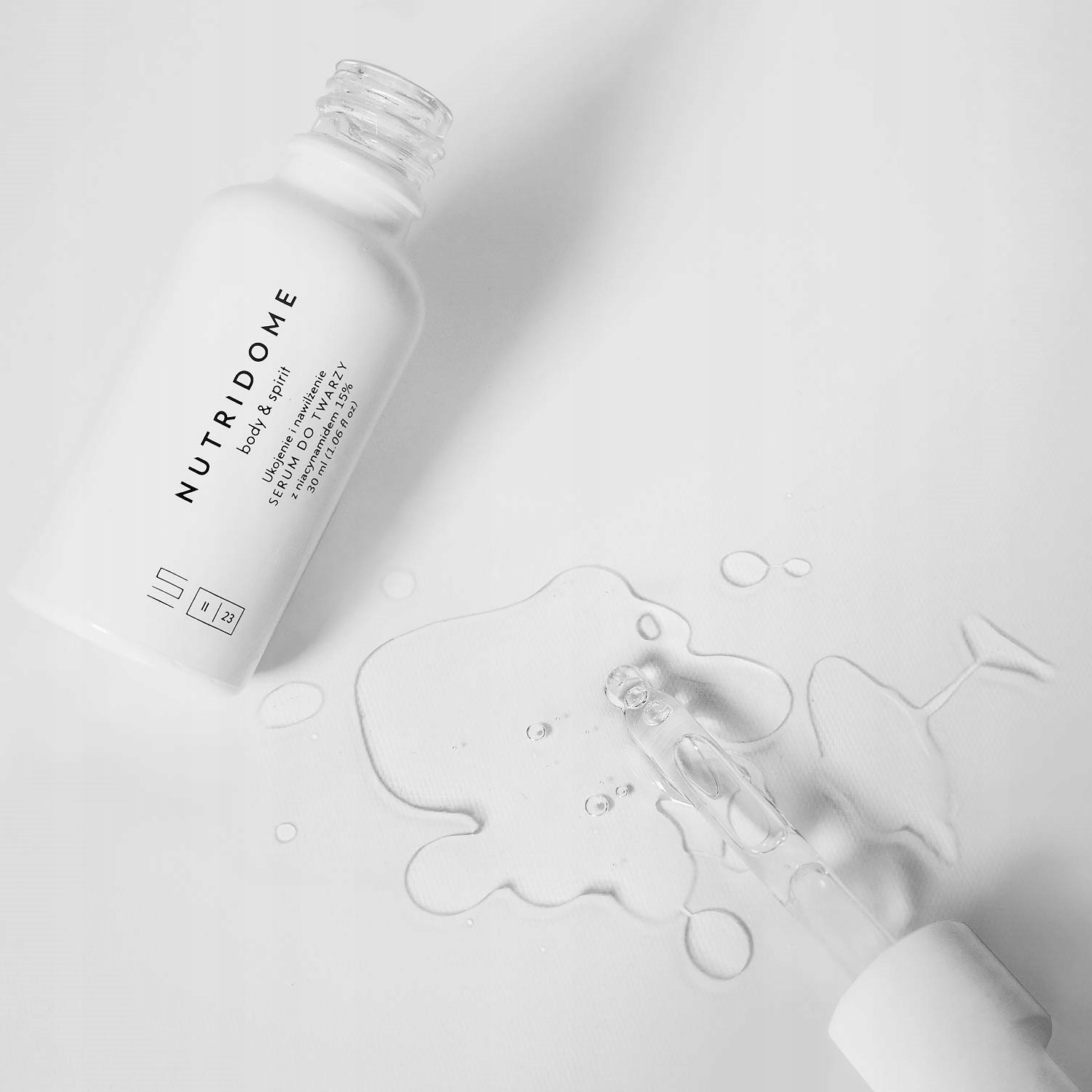 SERUM DO TWARZY Z NIACYNAMIDEM WIT. B3 odżywcze cera z NIEDOSKONAŁOŚCIAMI Opakowanie butelka z pipetą