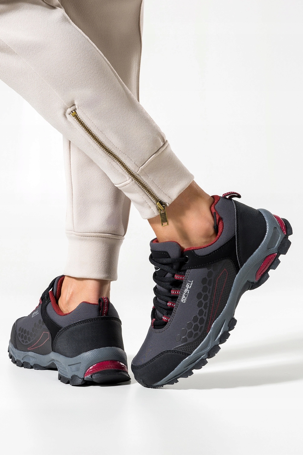 LEKKIE BUTY TREKKINGOWE DAMSKIE GÓRSKIE TURYSTYCZNE SPORTOWE SOFTSHELL r 40 Marka Casu