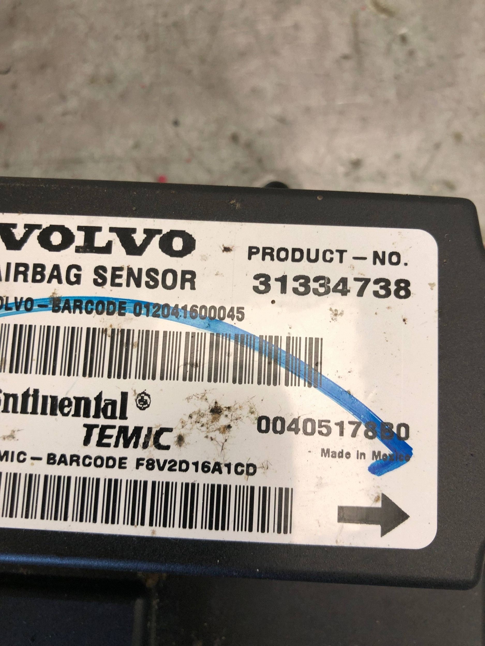 Module SENSOR Airbag VOLVO C30 LIFT 31334738