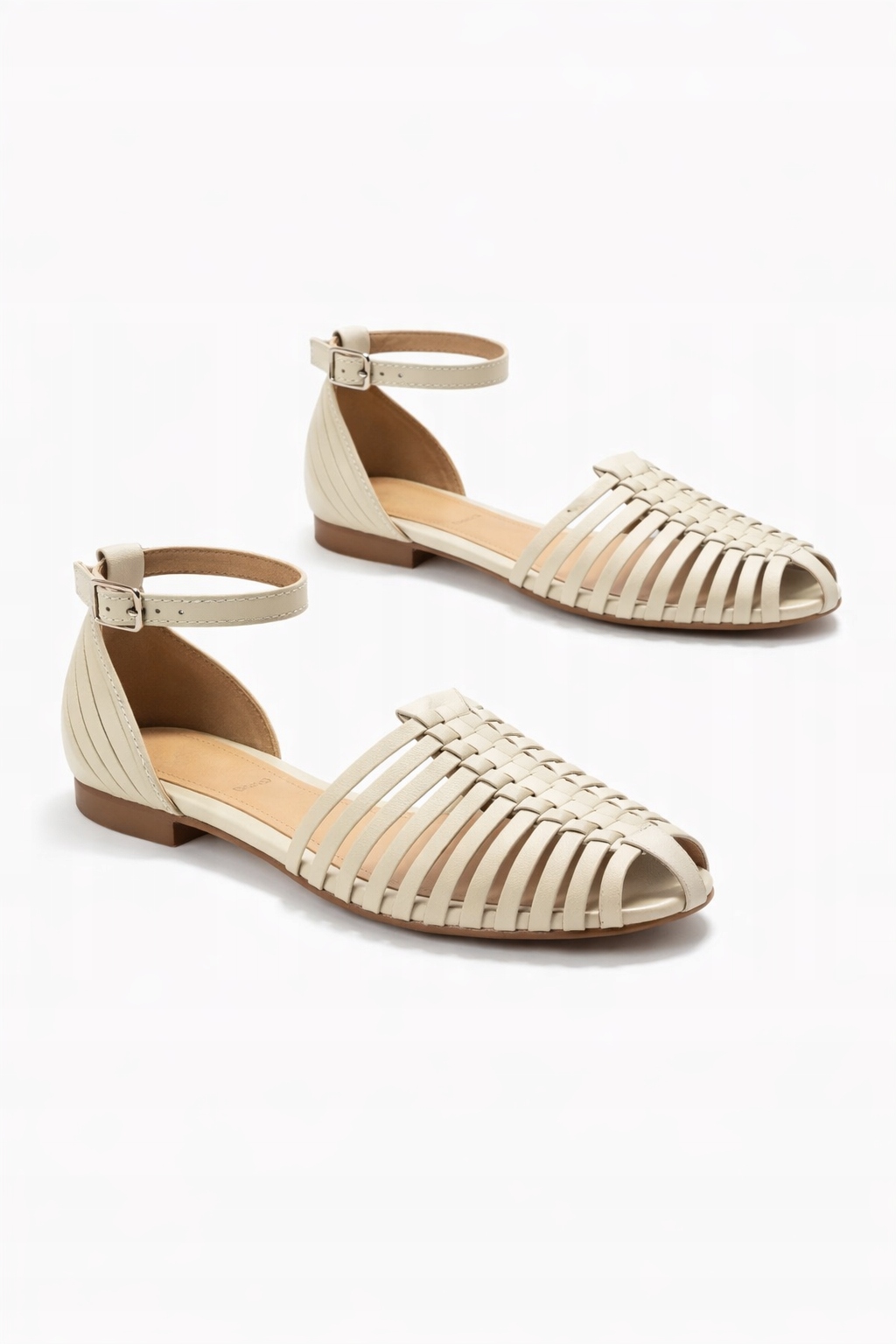 Béžové Klasické Sandály Z Přírodní Kůže 37 I1A