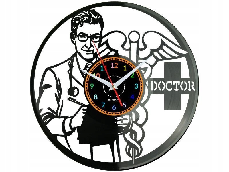 Doktor Dárek Originální dekorace do domu Hodiny z vinylové desky