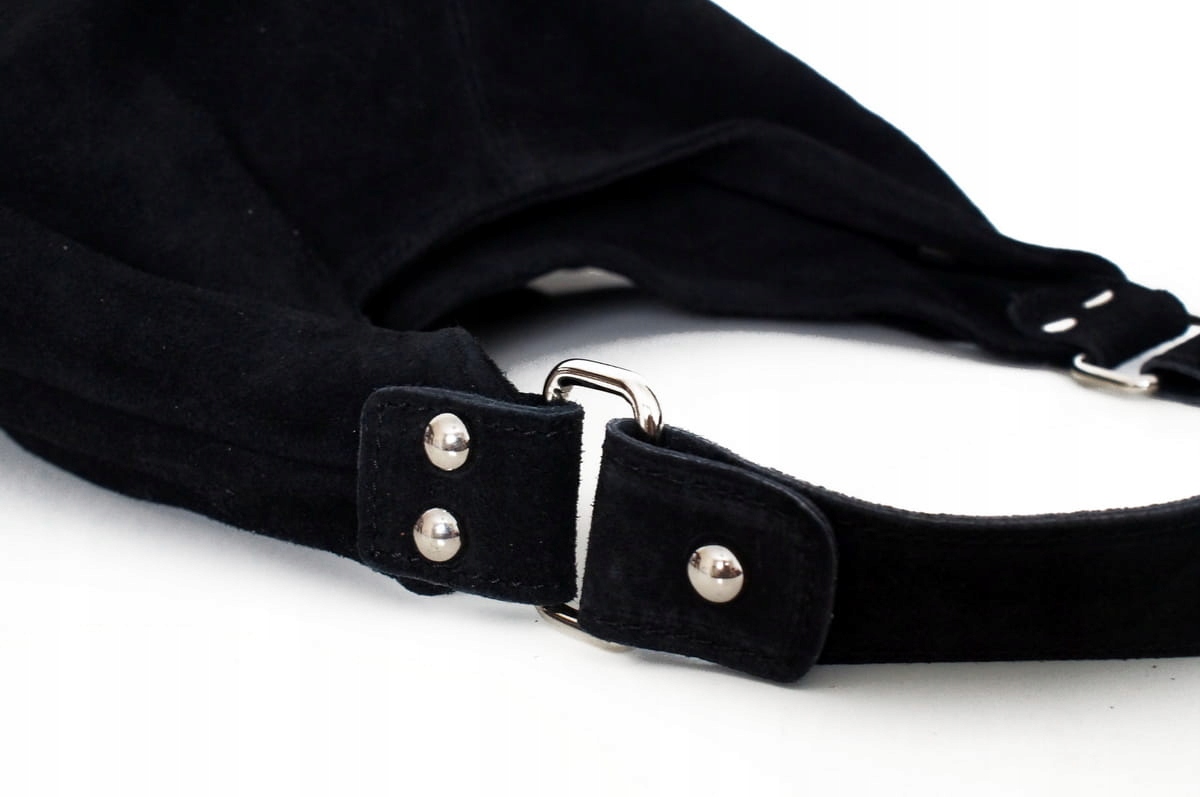 VERA PELLE torebka damska zamszowa worek na ramię BORDOWA Kod producenta V058