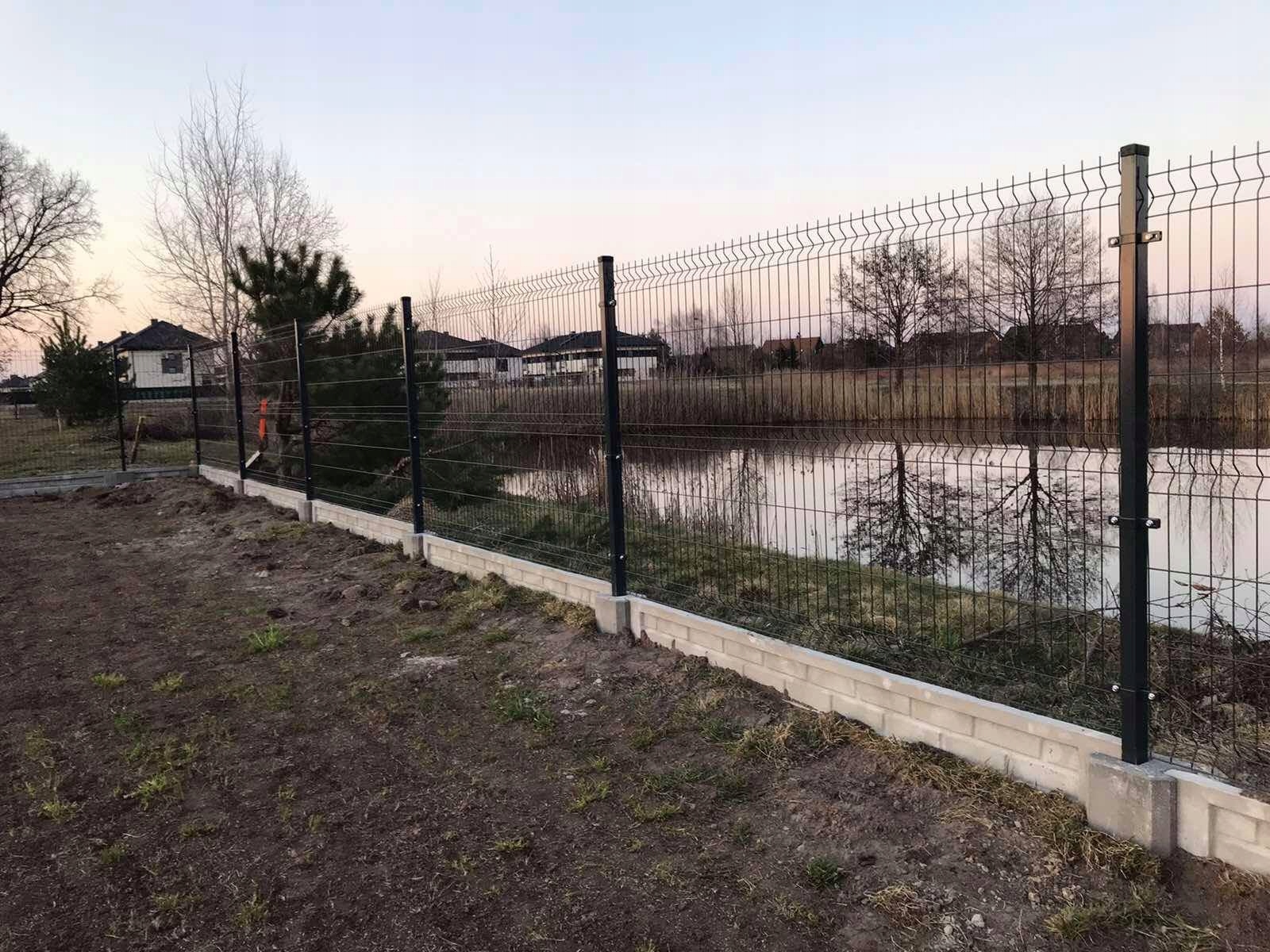 Panel ogrodzeniowy 153cm fi4 Podmurówka Komplet Rodzaj panel