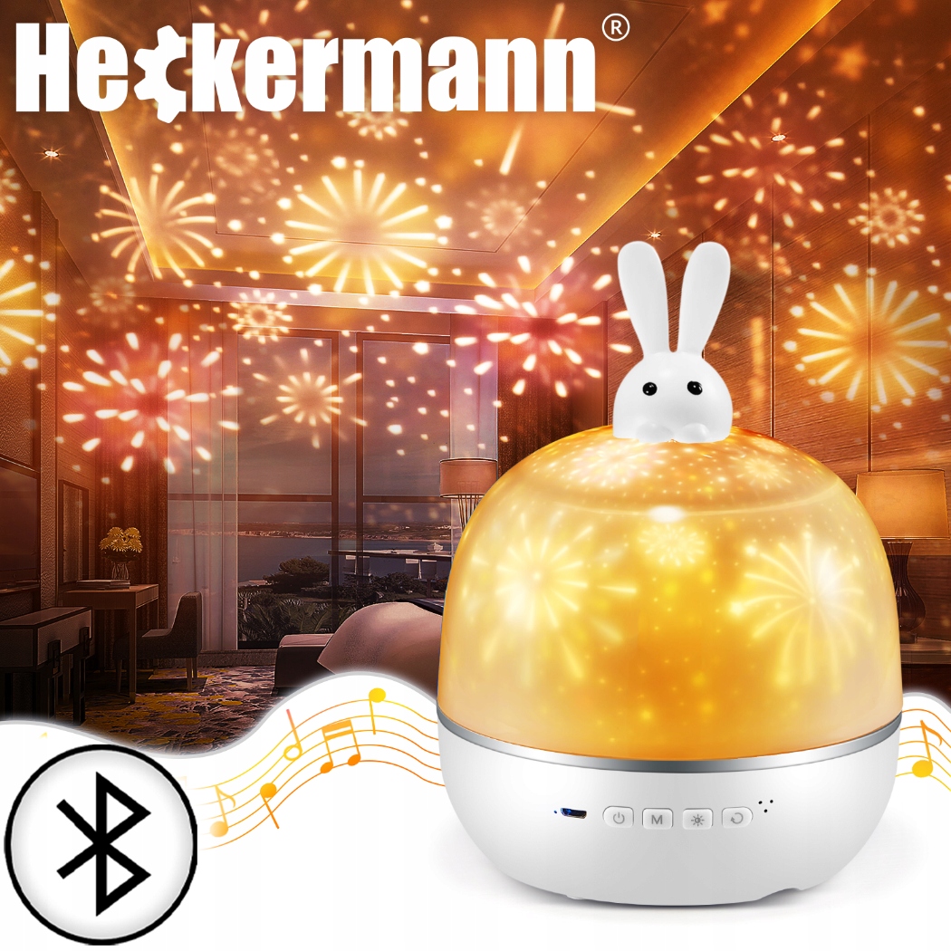 PROJEKTOR GWIAZD RZUTNIK NIEBA LAMPKA NOCNA LED GŁOŚNIK BLUETOOTH KRÓLIK Stan opakowania oryginalne