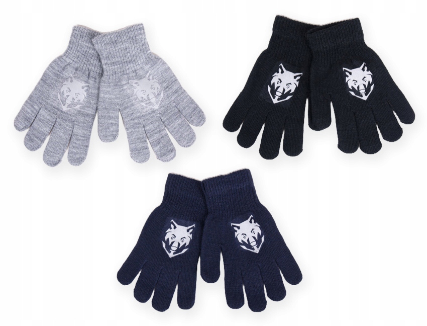 

3 x Rękawiczki 5-palcowe z odblaskiem 14cm 104 110