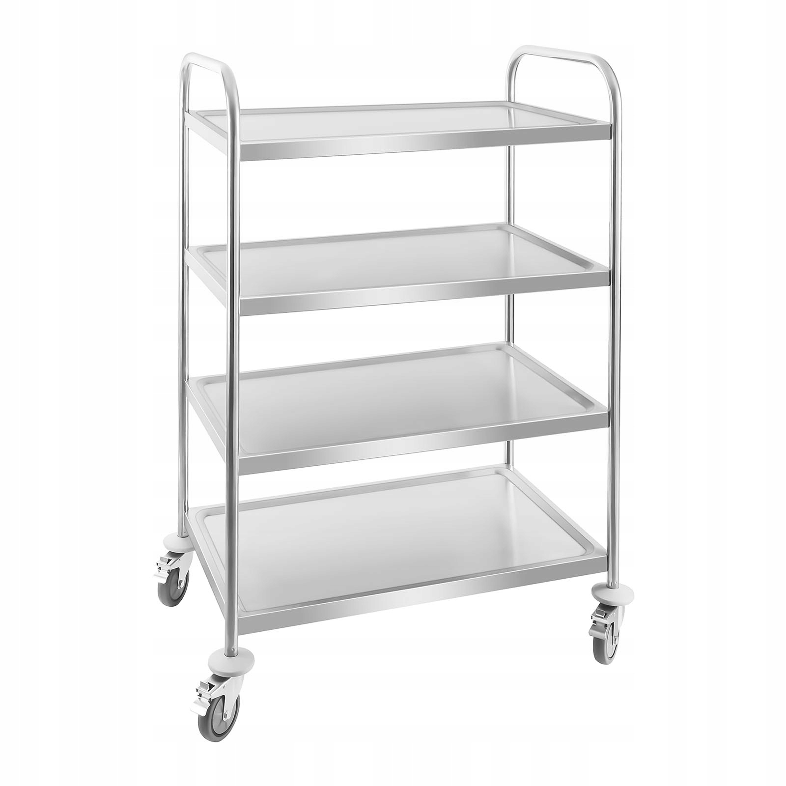 Číšnický vozík Royal Catering 10010355 124x85x52,5 cm stříbrný