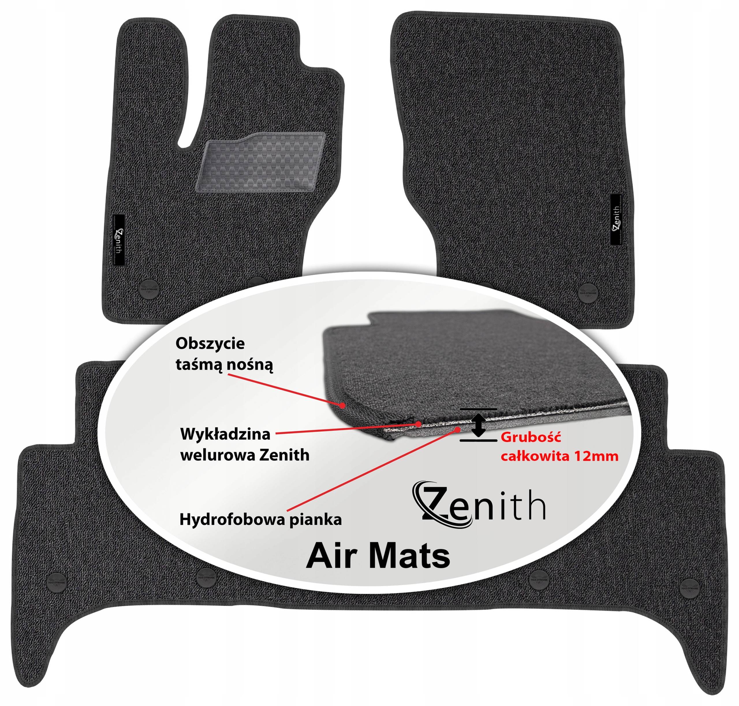 Range Rover IV 2012 – Velurové koberce do auta Zenith Air Mats