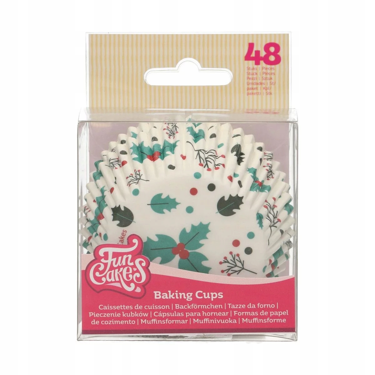 

FunCakes Papilotki do muffinek Ostrokrzew 48 szt.