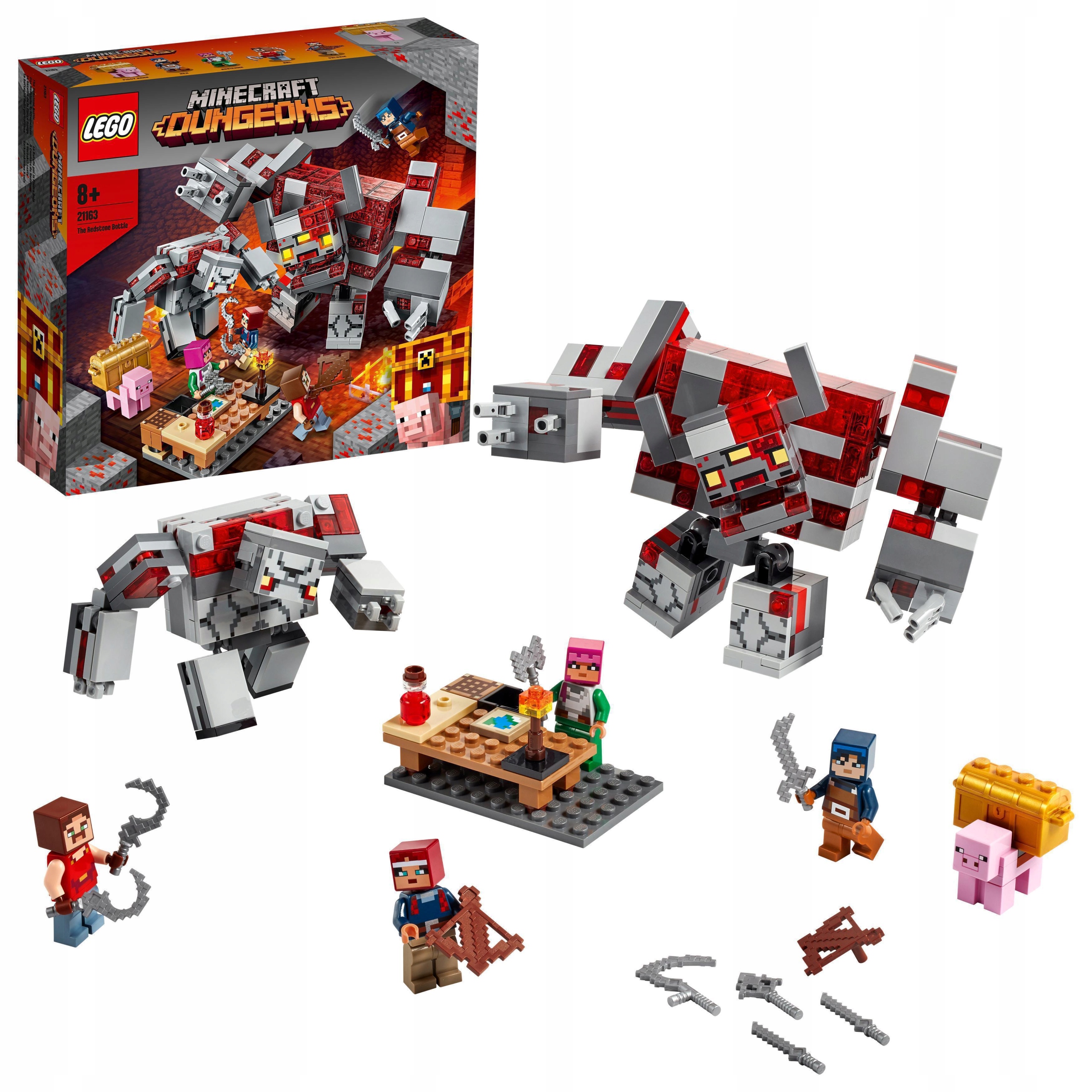 

Lego Minecraft Bitwa czerwony kamień 21163
