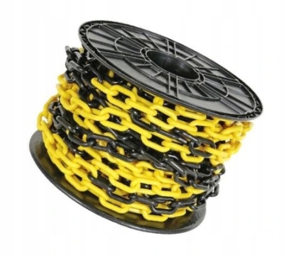 Výstražný Řetěz Žluto-černý 10 mm Rolka 20 mb