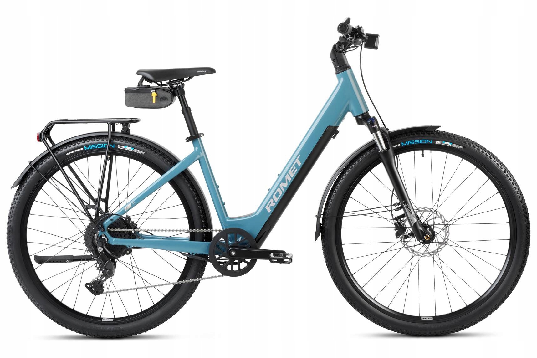 Rower elektryczny Romet e-MODECO Suv 1.0 504WH szaro-srebrny M 17"