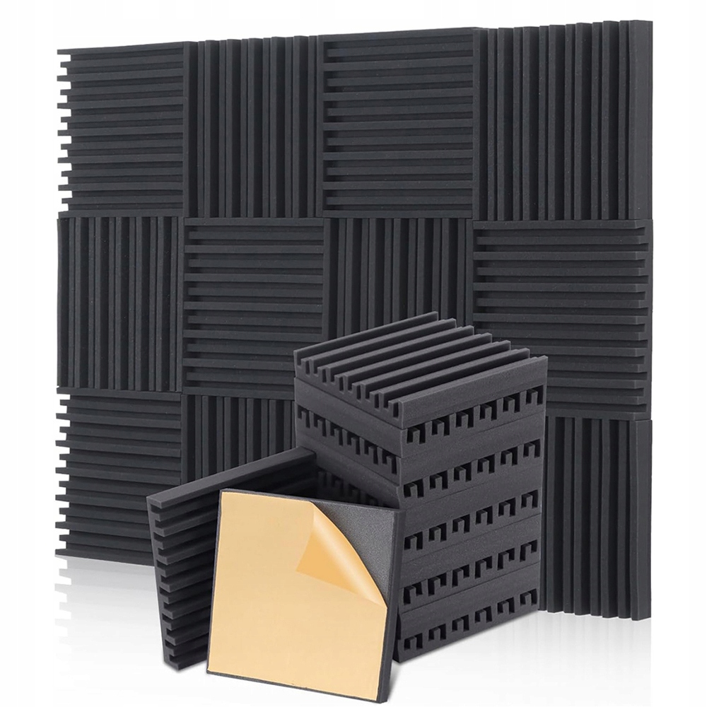 24xAKUSTICKÝ Absorbér Akustické Panely Odhlučnění Bitmat Konvexní Kostka