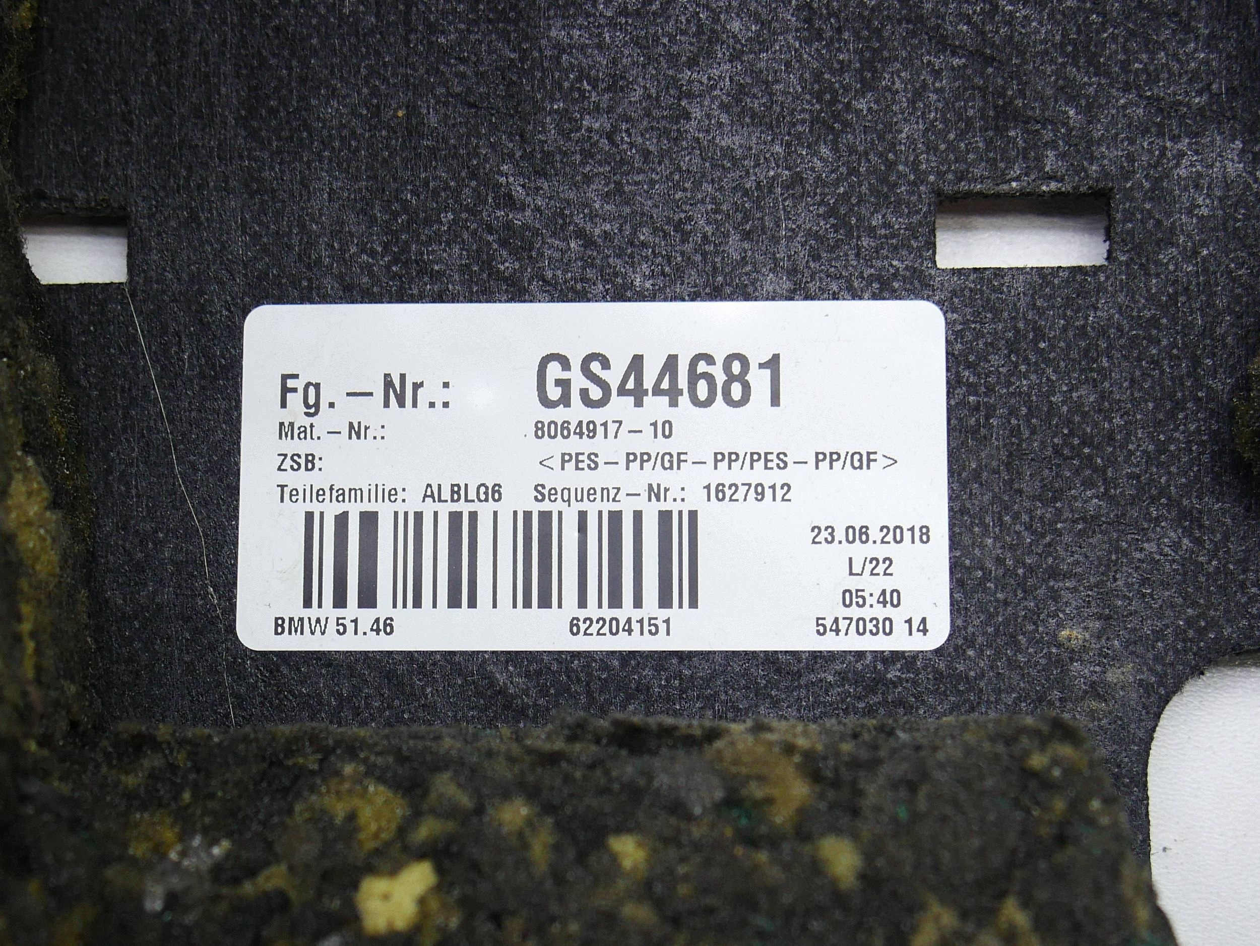 plato boot BMW G11 G12 7382031