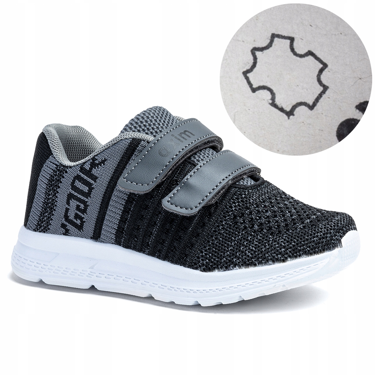 Buty sportowe sneakersy w.SKÓRA oddychające siateczka Rzepy lekkie Axim 29