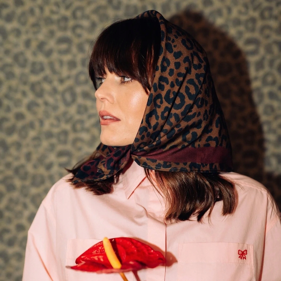Apaszka Leopard Choco od Magdaleny Lamparska La Millou
