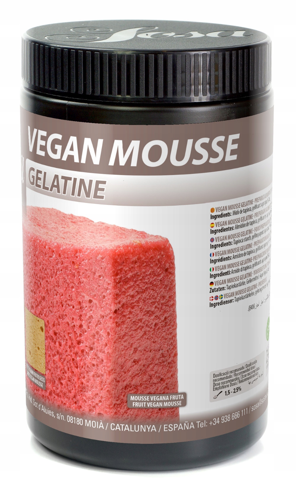 Levně Želatina Veganská rostlinná na pěnu Vegan Mousse Gelatine Sosa 500 g