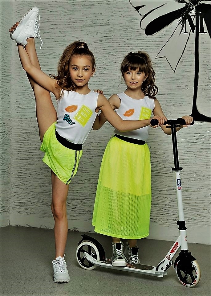 MAŁAMI Komplet długa spódnica neon bluzka 158 164 Marka Mała Mi