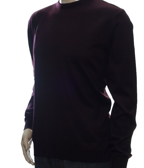 Pánský svetr z kašmíru a merino vlny kašmírový XXL 2XL švestkový 161