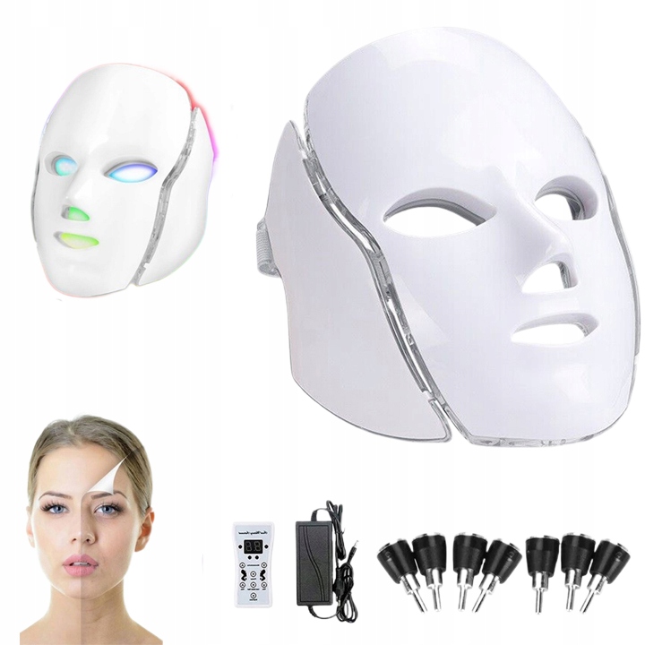 Led Maska 7 Barev Na Obličej Krku A Na Odstranění Akné