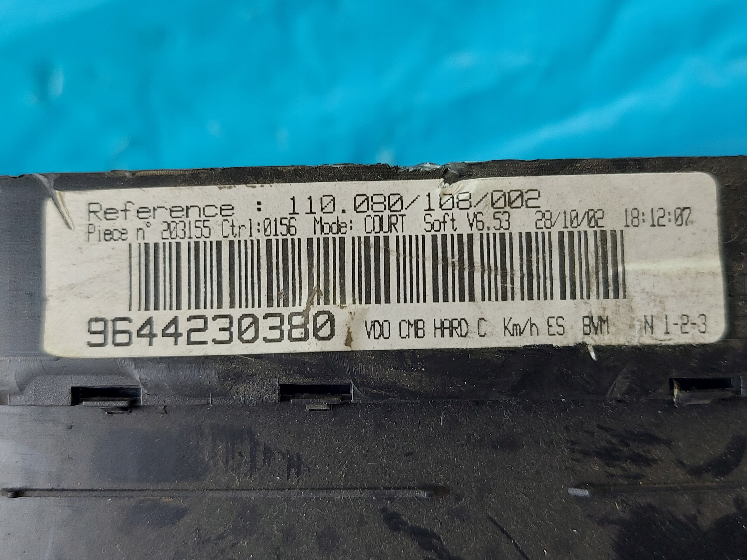 dials clock PEUGEOT 406 1.8 B 9644230380