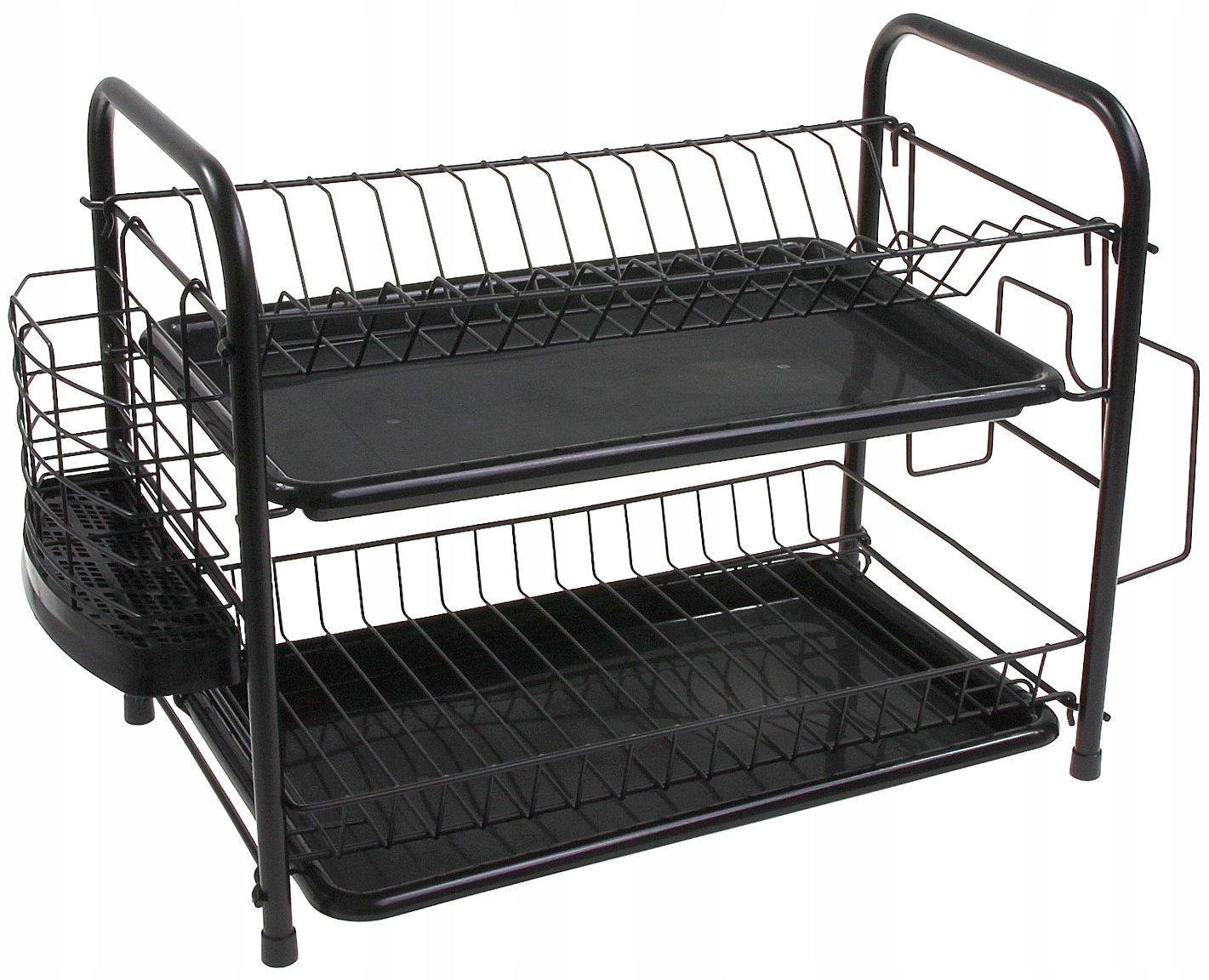 SUSZARKA DO NACZYŃ OCIEKACZ TACKA 2X POZIOMOWA METALOWA CZARNA