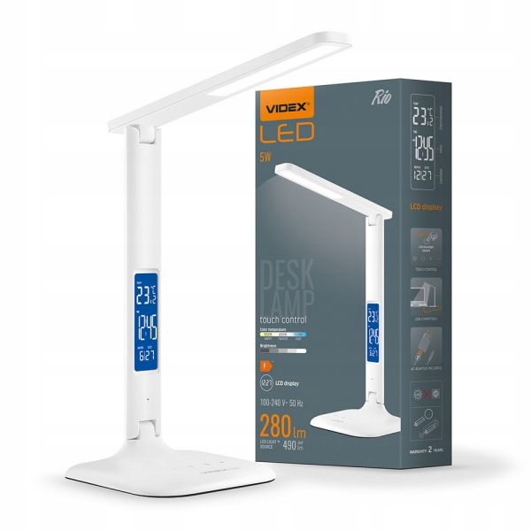 

Led Lampka biurkowa Videx-desk-lamp-rio-white