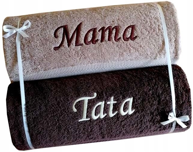 Dárek k Poděkování Rodičům svatba svatební hostina 2x Ručník s nápisem výšivka