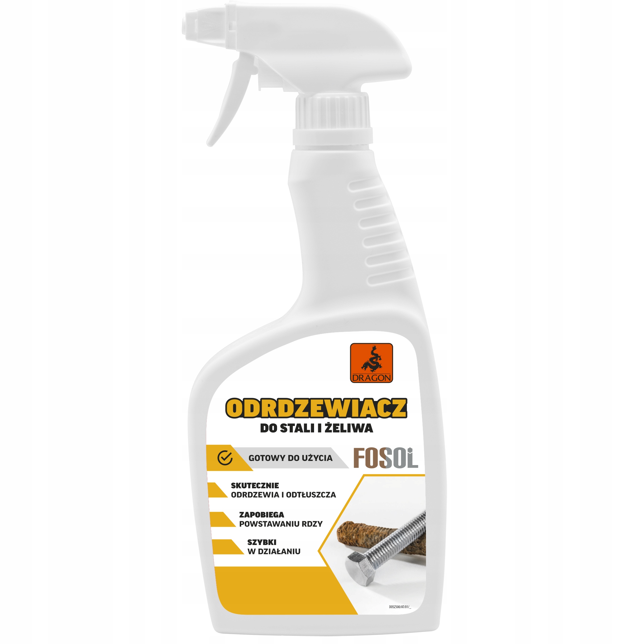 ODRDZEWIACZ DO STALI I ŻELIWA 0,5L FOSOL DRAGON EAN (GTIN) 5903649001696