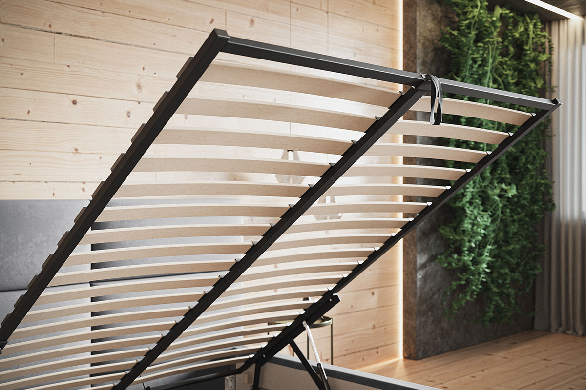 Łóżko tapicerowane LUX 3 160x200 Stelaż + pojemnik Wykonanie mebla tapicerowane