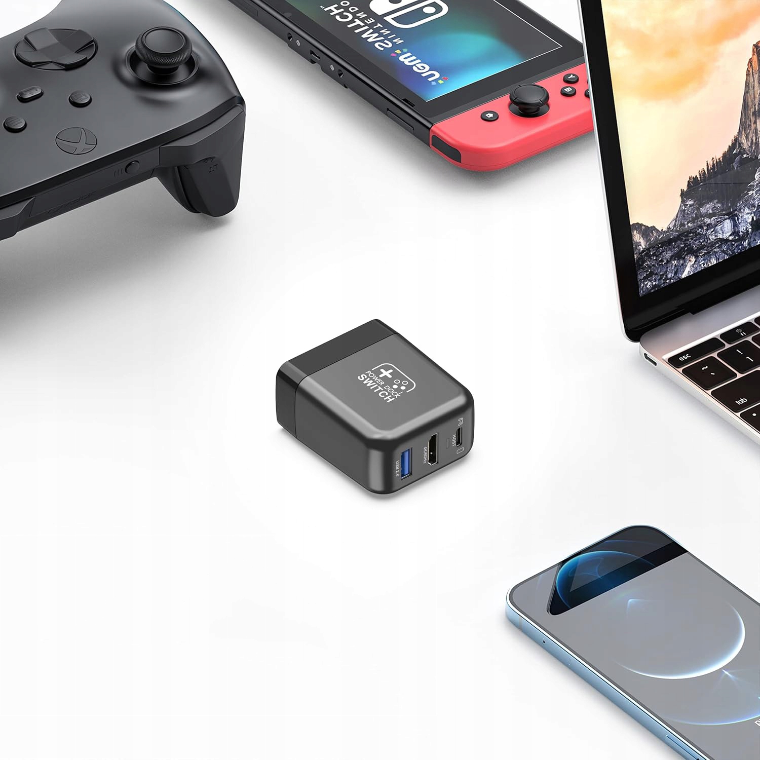 ŁADOWARKA ZASILACZ z portem HDMI/USB 2.0/Typ-C DO NINTENDO SWITCH