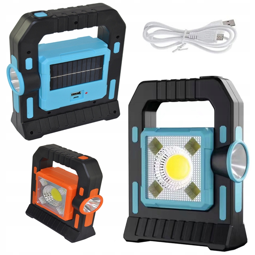 

Latarka Solarna ręczna 3W Led Cob Powerbank