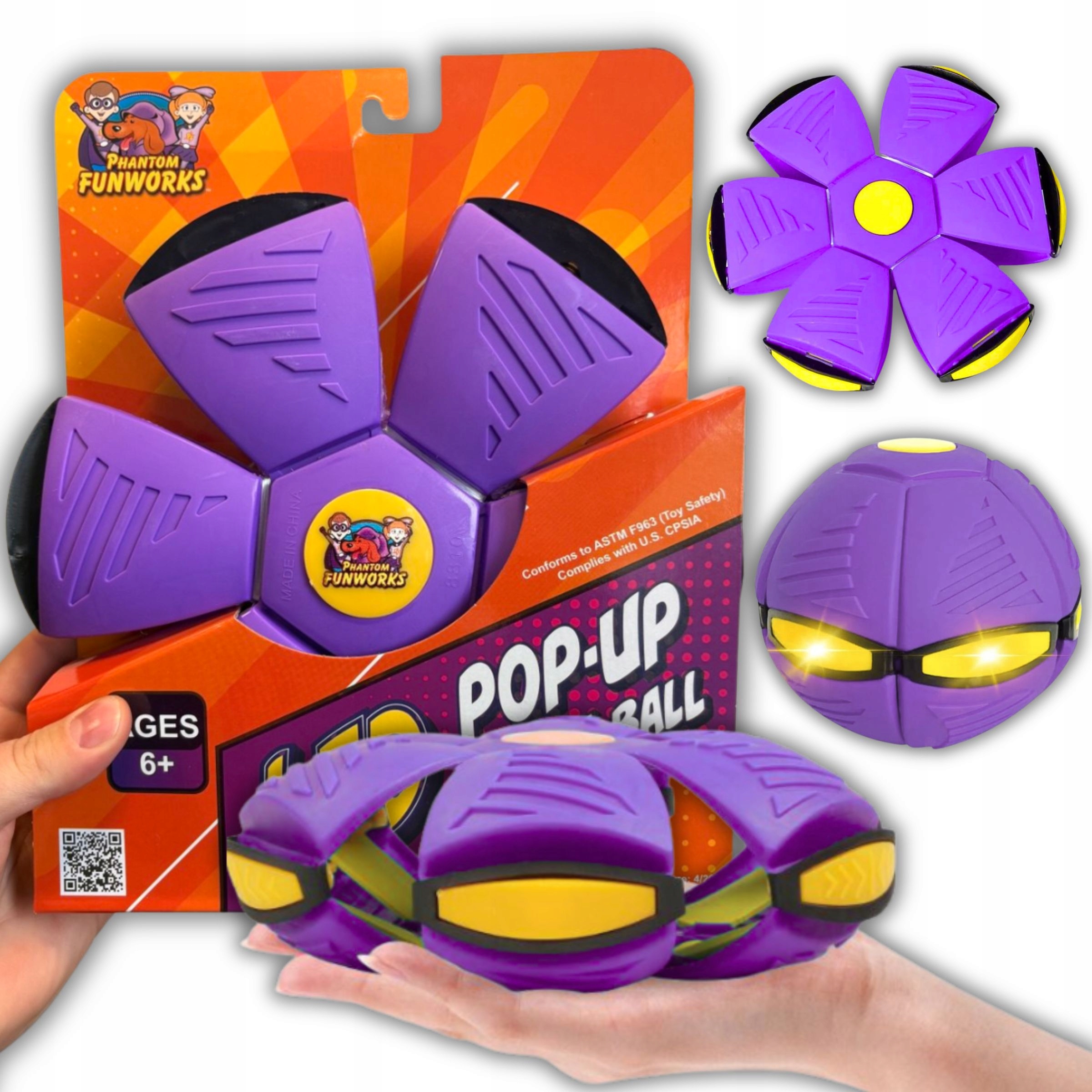 LATAJĄCA PIŁKA DYSKO PIŁKA UFO BALL DO RZUCANIA ZABAWA DYSKOPIŁKA DYSK