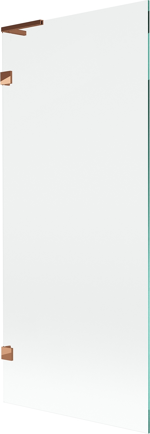 Mexen Lunar L vanová zástěna 1-křídlová 80 x 150 cm, transparentní, růžové