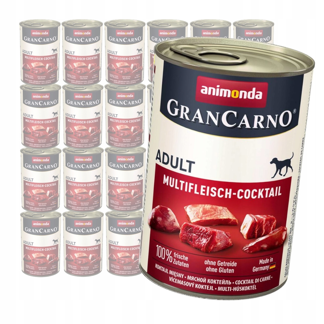 Levně Animonda GranCarno Adult 24x400g Vlhké Krmivo pro psy, masový koktejl