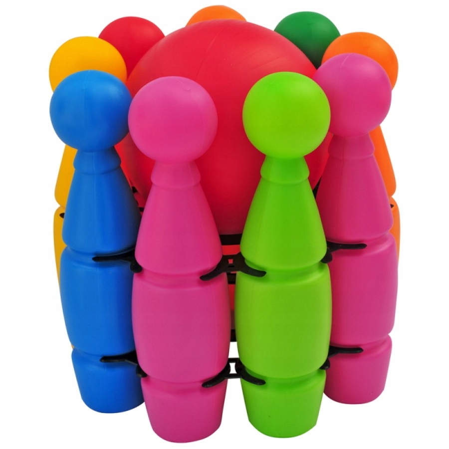 KOLOROWE KRĘGLE MAXI 9 SZT W KOSZYKU + KULA Kod producenta 25388