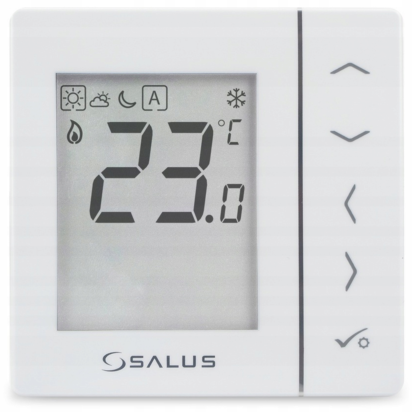 Drôtový Podomietkový Regulátor Teploty Salus VS35W Denný Biely 230V
