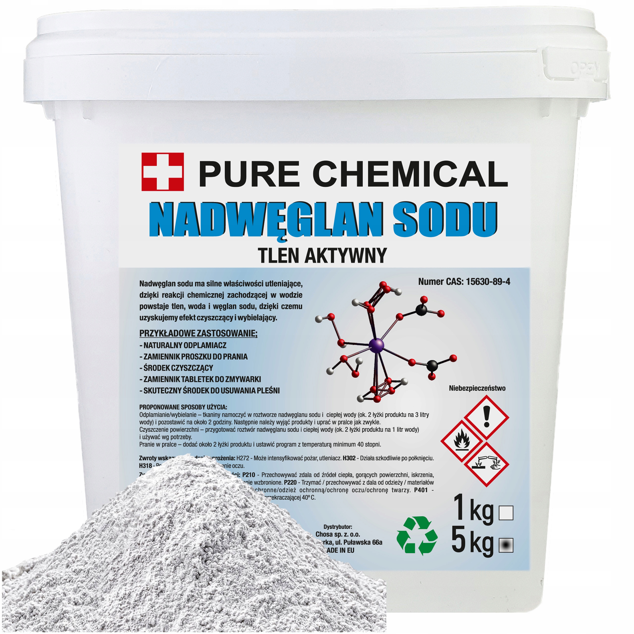 Levně Perkarbonát Sodný Aktivní Kyslík Praní Čištění 5 kg