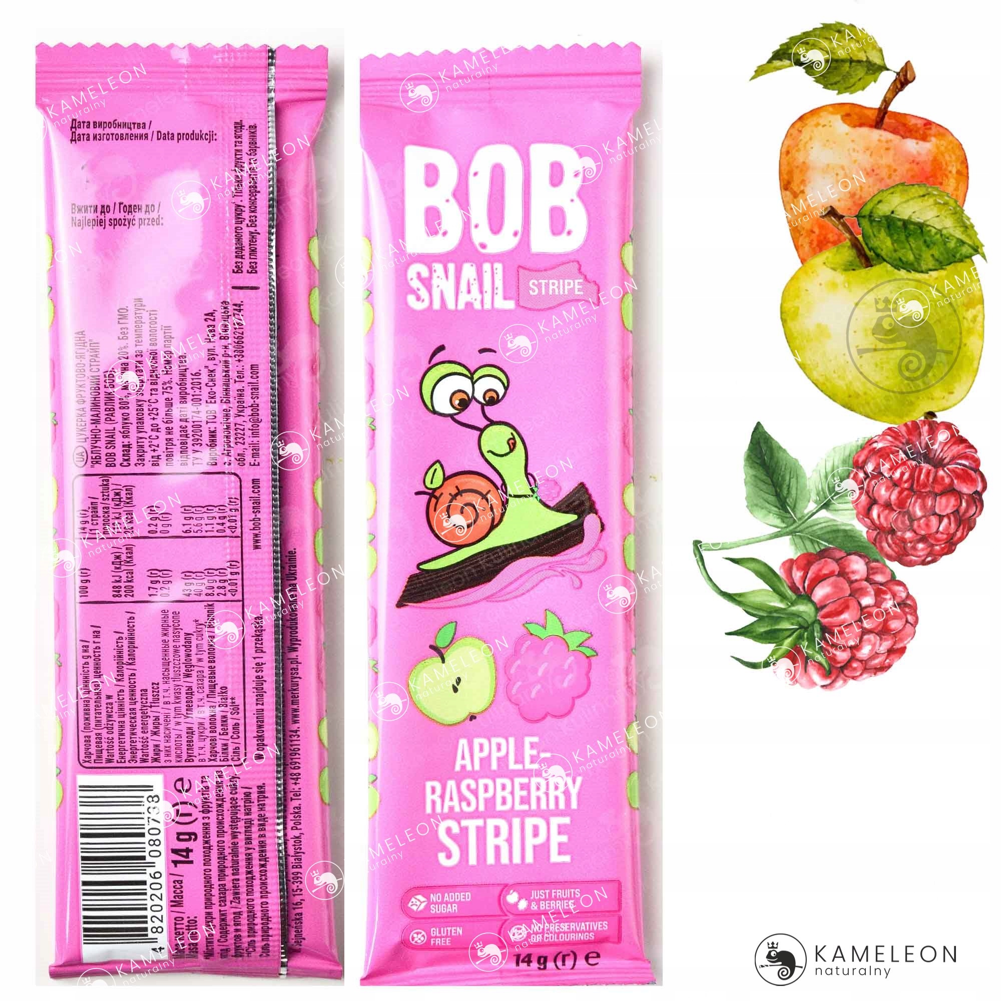 ŚLIMAK BOB SNAIL PRZEKĄSKA MIX SMAKÓW 14G x8szt Waga 14 g